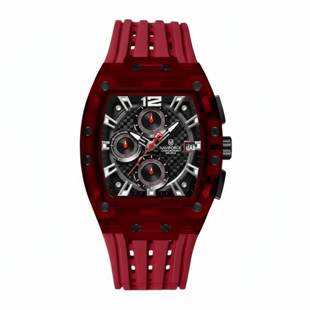 Luxury Transparent Chronograph Watch – Bold Style, Premium Design