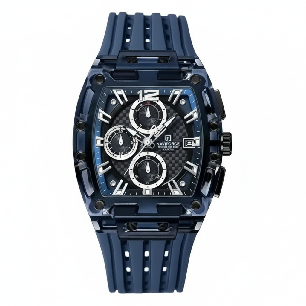 Luxury Transparent Chronograph Watch – Bold Style, Premium Design