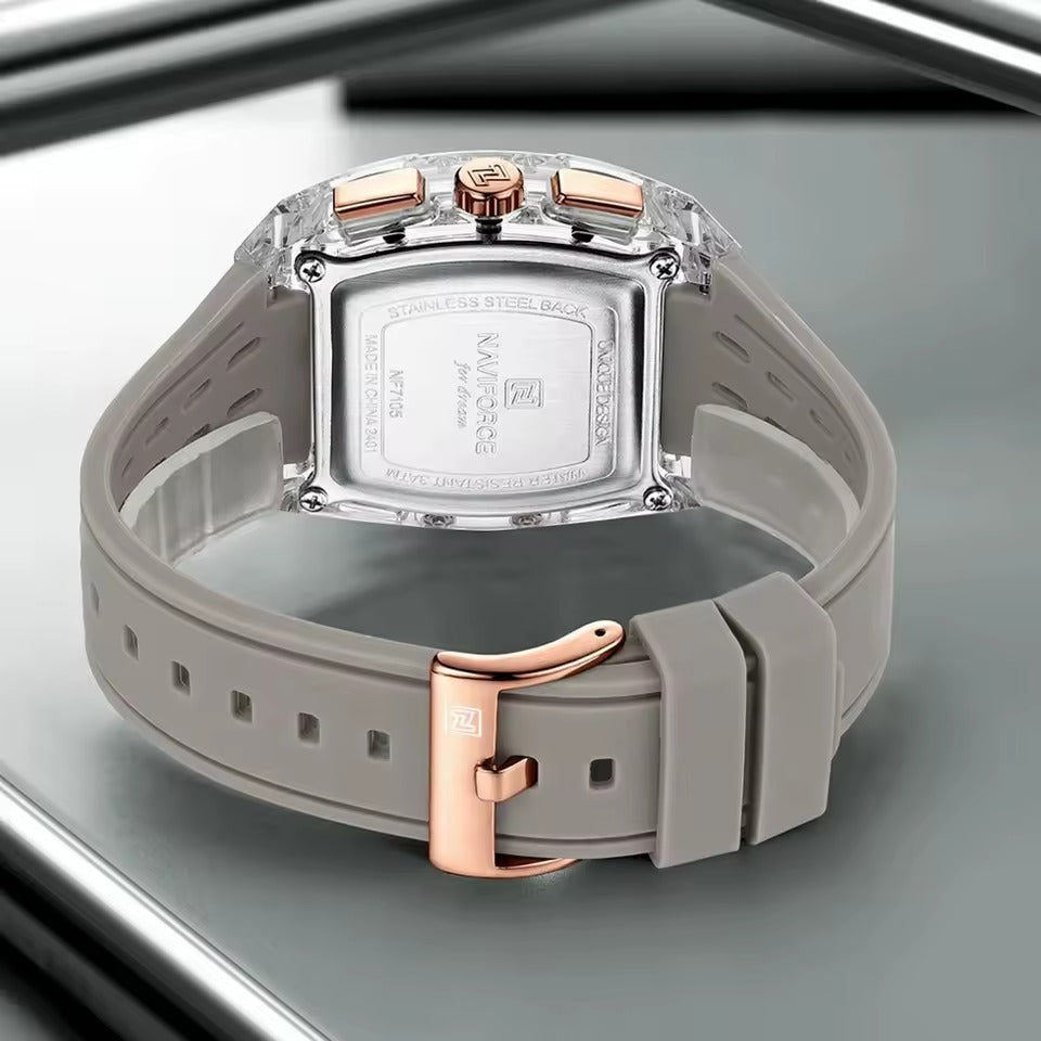 Luxury Transparent Chronograph Watch – Bold Style, Premium Design