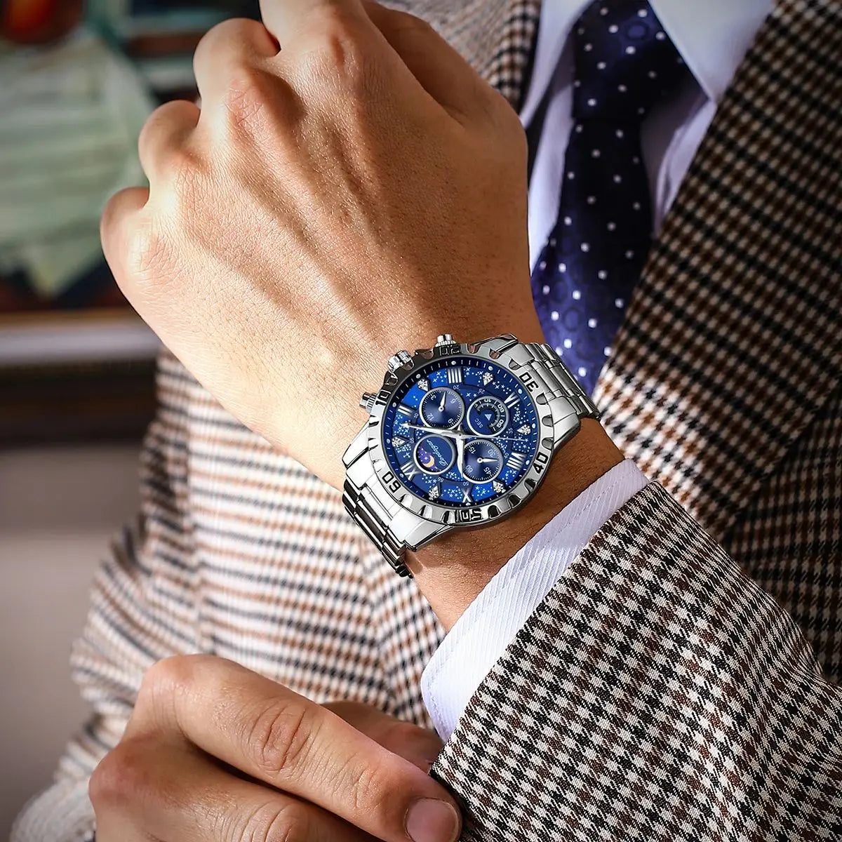 POEDAGAR 973 Men's Chronograph Watch – view 6